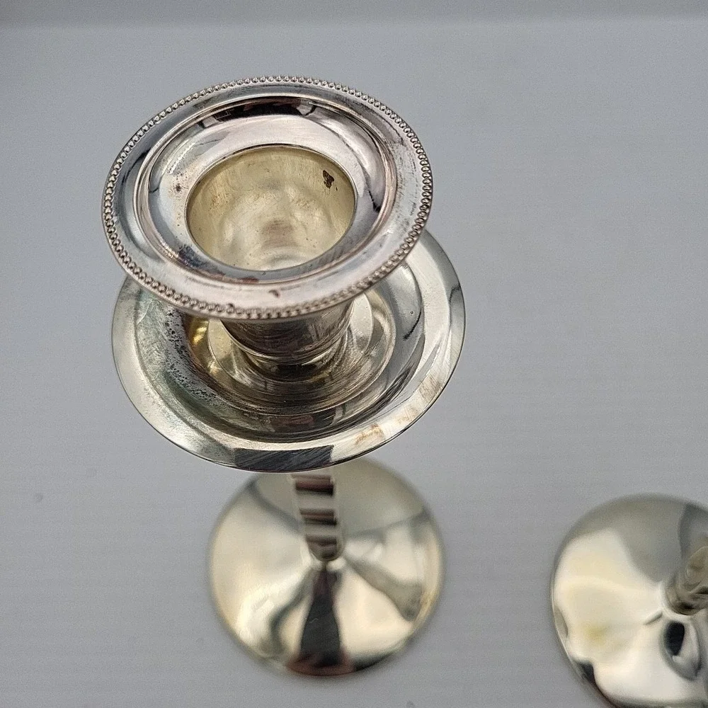 Godinger Silverplate Pair Of 2000 Millennium Candlesticks